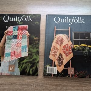 Quiltfolk Issue 16 and 17 Quarterly Magazine Bundle, no Ads just quilt stories!